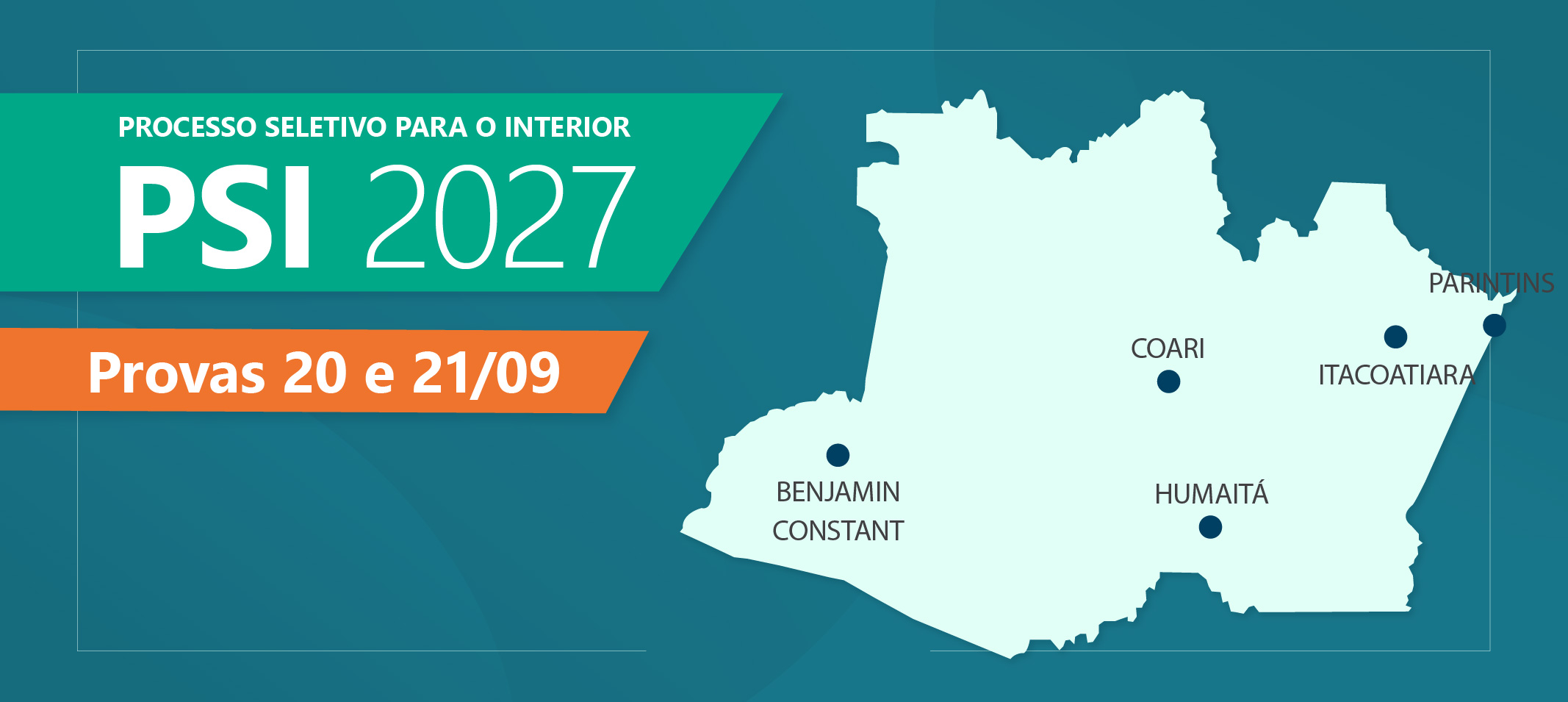 Ufam aplica provas do PSI a mais de cinco mil candidatos em 15 municípios do AM, nos dias 20 e 21 de setembro