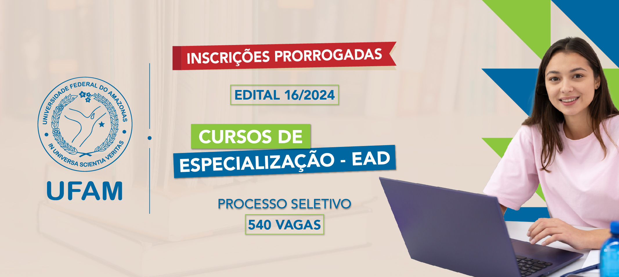 Ufam oferece cursos de especialização gratuitos e a distância 