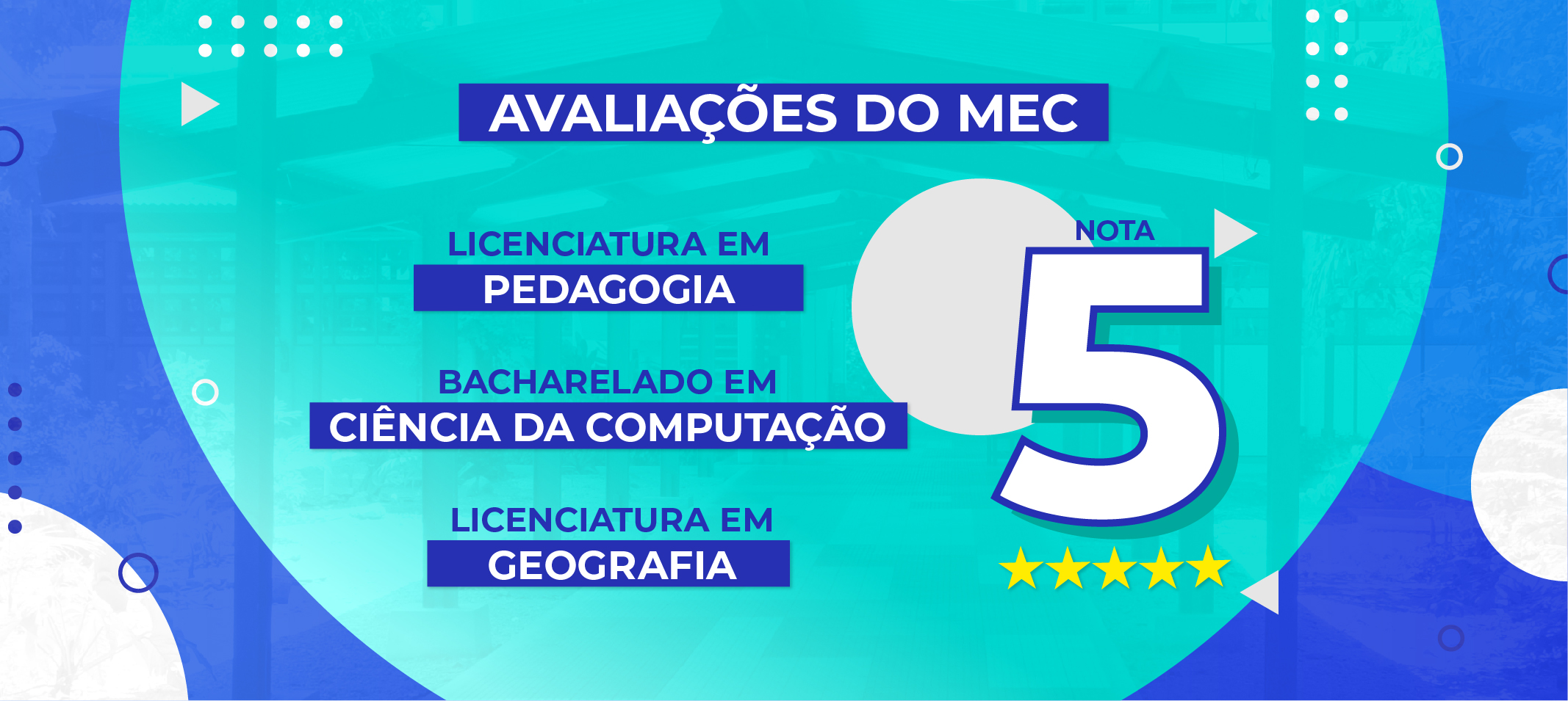 Excelência – Ciência da Computação, Pedagogia e Geografia conquistam nota máxima na avaliação do Inep/MEC