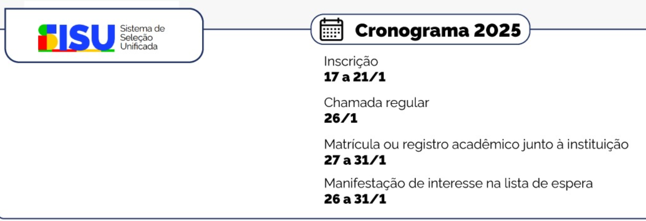 MEC publica cronograma e critérios de seleção do Sisu 2025. Confira