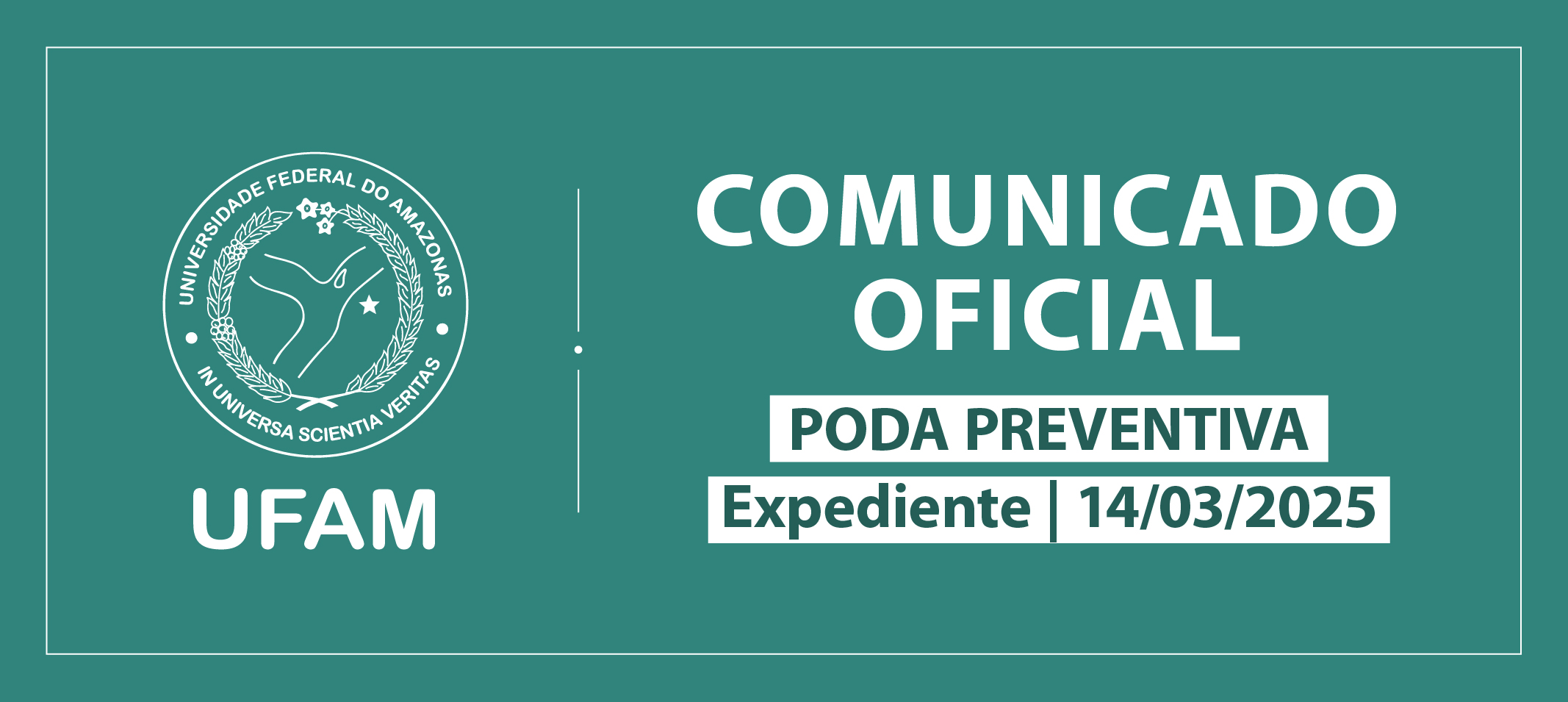 Comunicado oficial - Interrupção no fornecimento de energia elétrica para poda preventiva