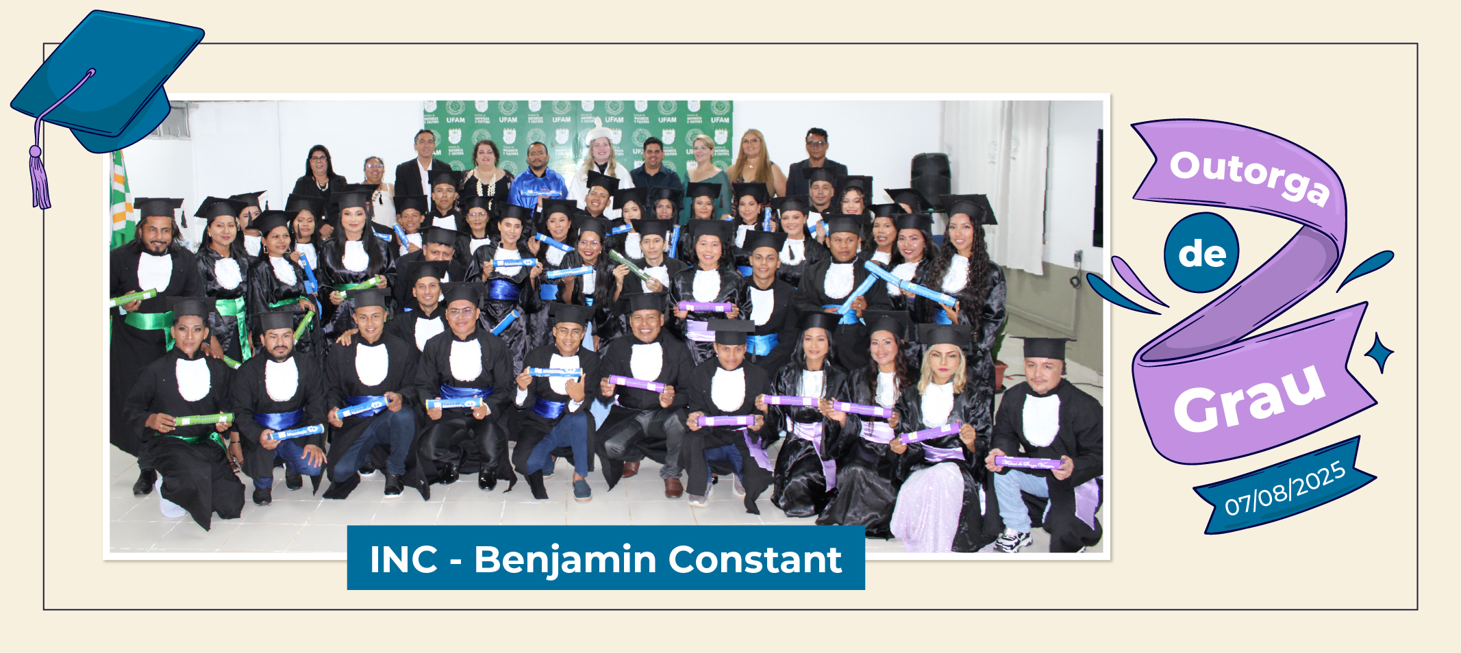 Ufam realiza colação de grau de 42 formandos do INC, em Benjamin Constant