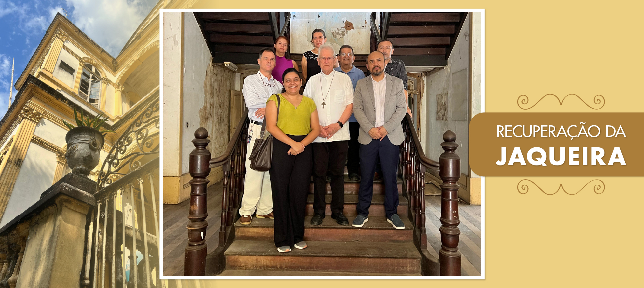 Visita técnica discute recuperação e futuro uso da “Jaqueira”, prédio histórico da Faculdade de Direito da Ufam