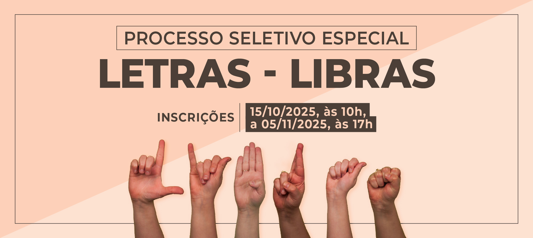 Ufam lança processo seletivo especial para o curso de Libras, com 30 vagas para 2026. Inscrições iniciam em 15 de outubro