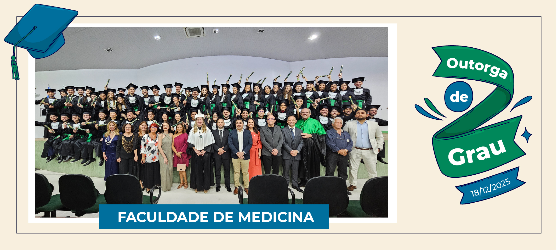 Faculdade de Medicina realiza colação de grau de 55 médicos