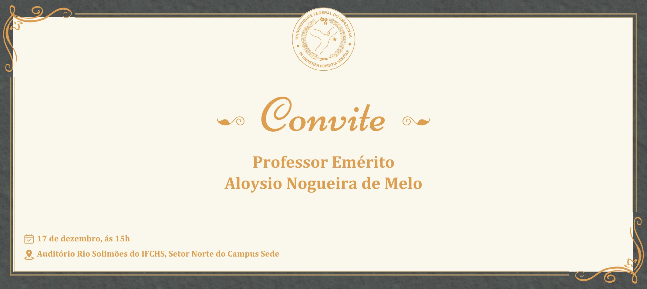 Professor aposentado Aloysio Nogueira de Melo recebe título de Emérito nesta quarta-feira, 17